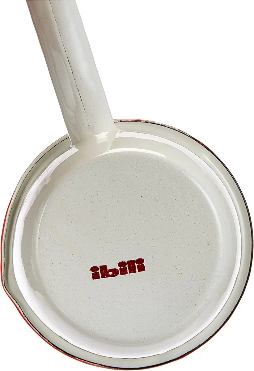 Ibili Steelpan 10cm - 0,4L - Wit/Rood