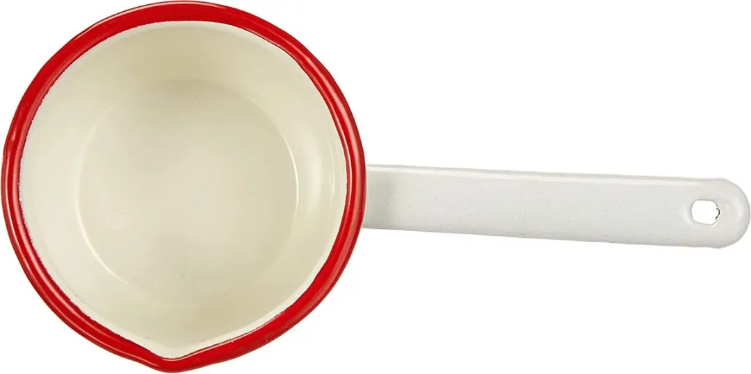 Ibili Steelpan 10cm - 0,4L - Wit/Rood