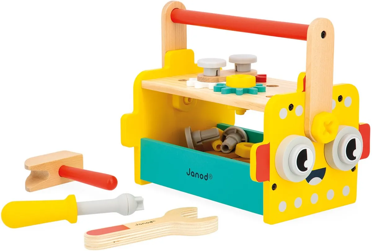 Janod Brico'Kids Robot Gereedschapskist 30-delig - Multicolor - afbeelding 6 van 6