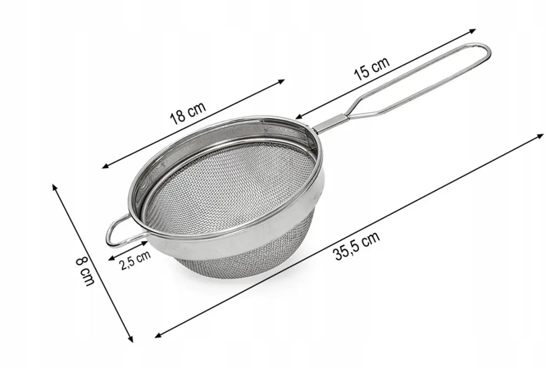 Meyerhoff RVS Zeef 18cm - Bloem/Suiker - Zilver