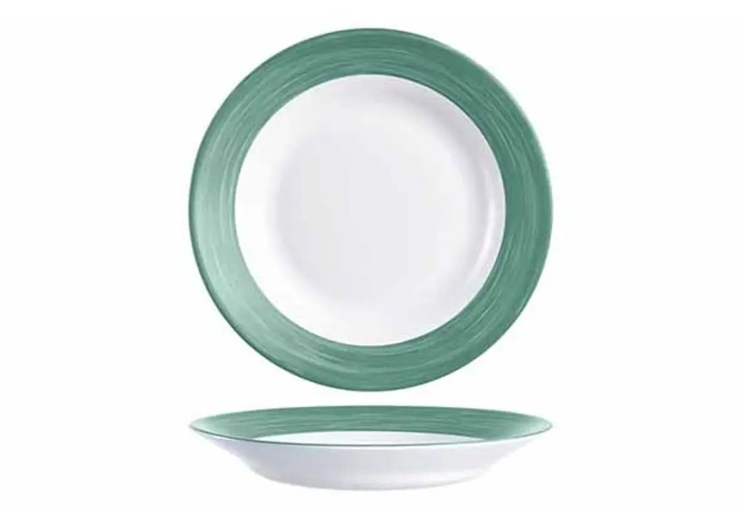 Brush Diep Bord Set6 Donkergroen D22,5cm