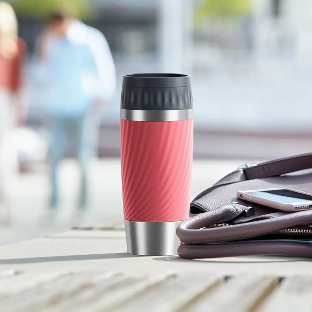 Emsa Travel Mug N2011600 - 360ml - Koraalrood - afbeelding 6 van 6