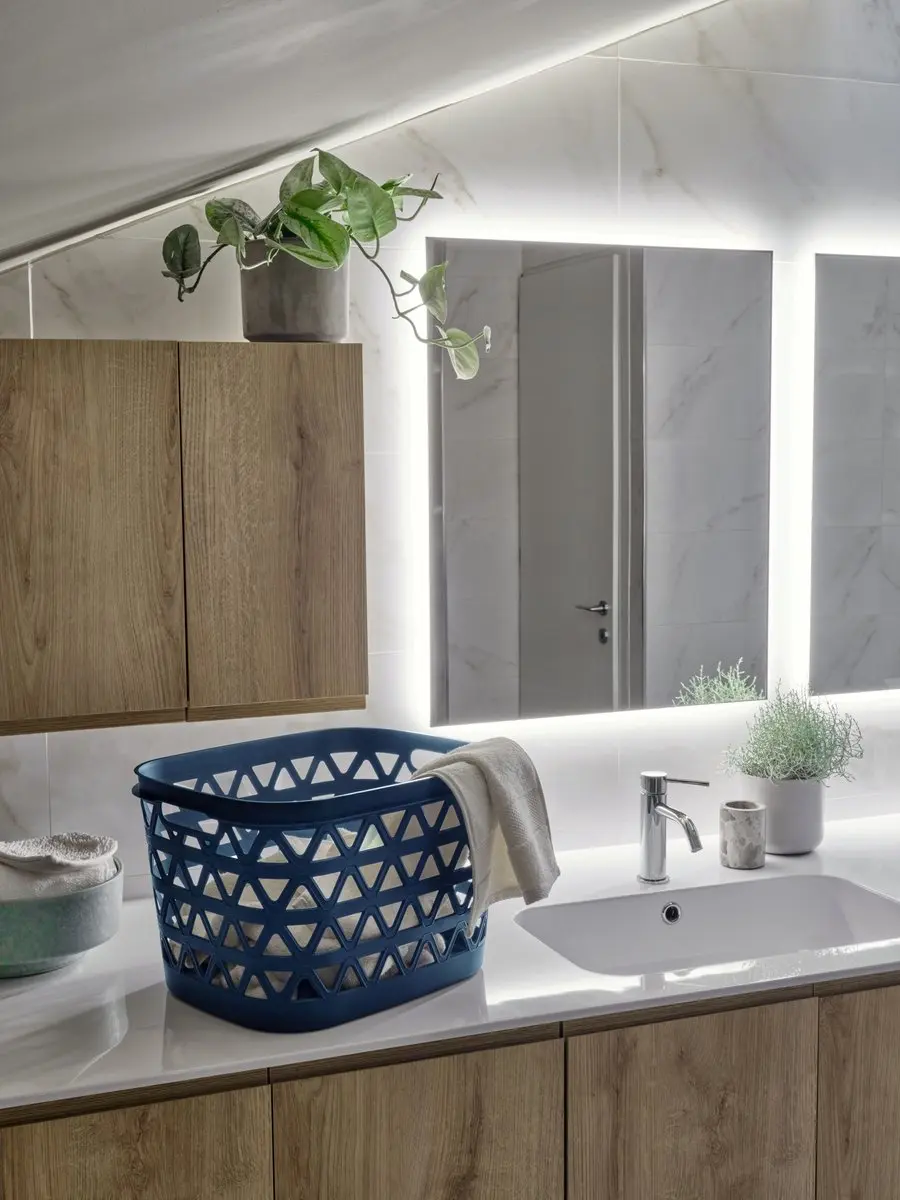 Curver Oceana Wasmand 30L - Nachtblauw