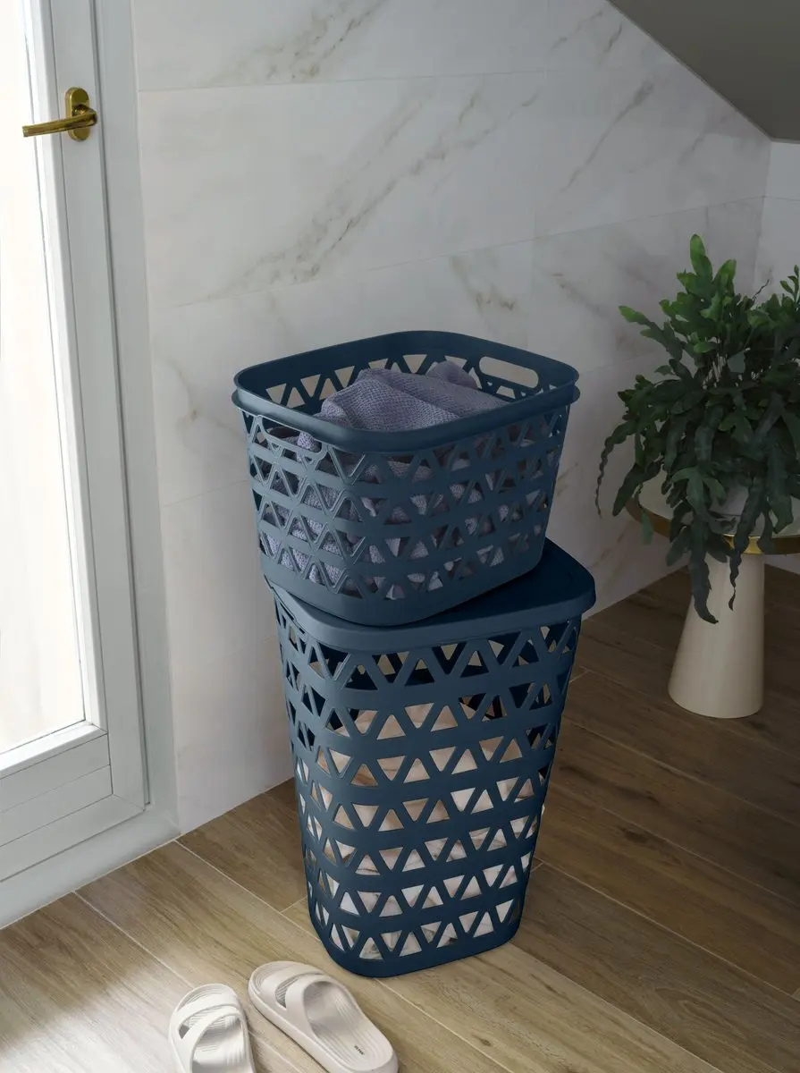 Curver Oceana Wasmand 30L - Nachtblauw