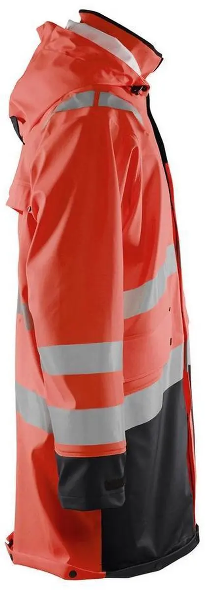 Blåkläder Regenjas High Vis LEVEL 2 4XL - High Vis Rood/Zwart