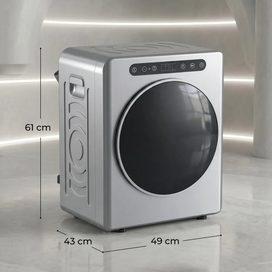 Homcom Wasdroger B61-010V90SR - 5 kg - Zilver - afbeelding 5 van 6