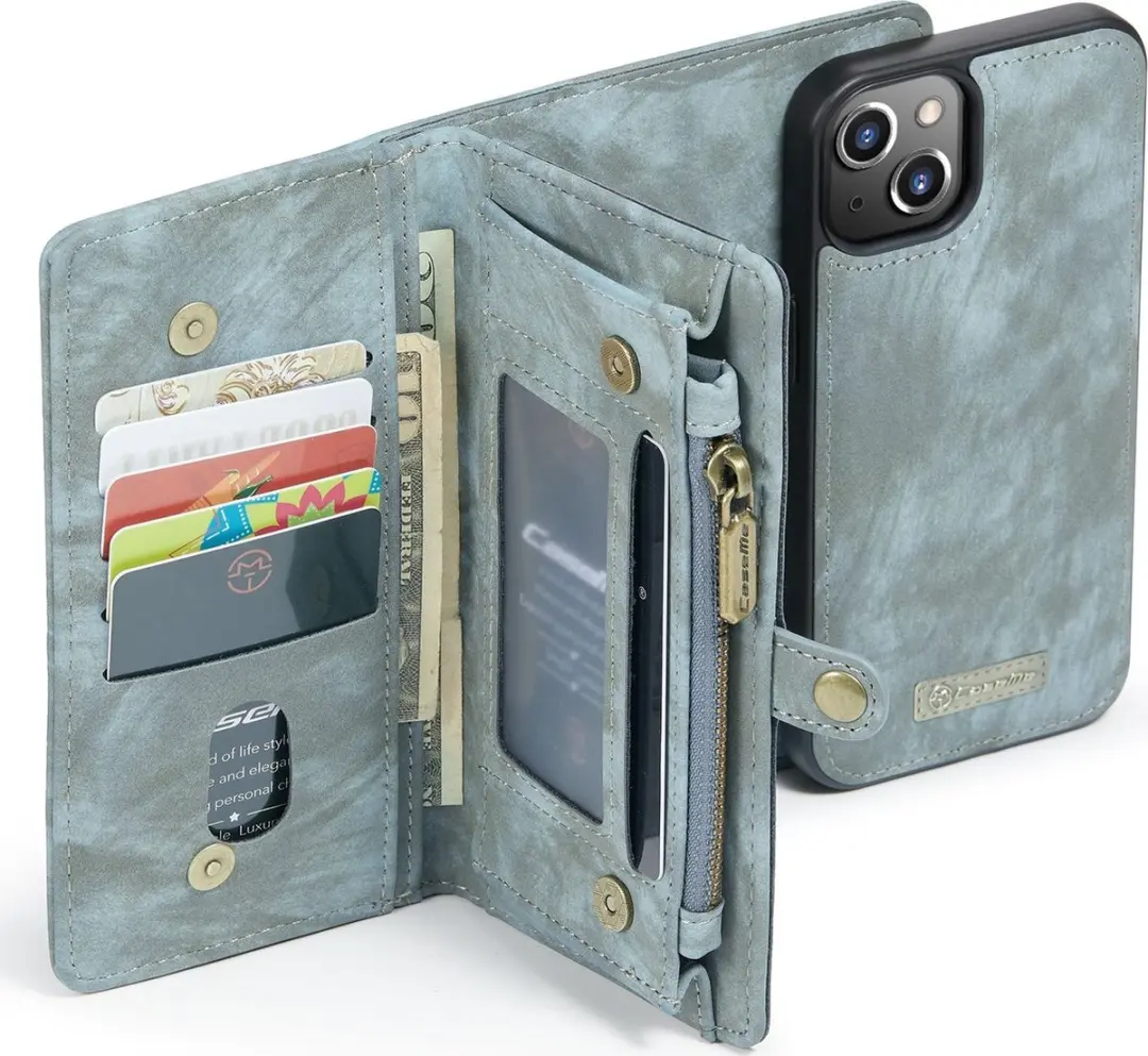 Caseme Luxe Wallet 2in1 Bookcase iPhone 13 - Blauw - 614536