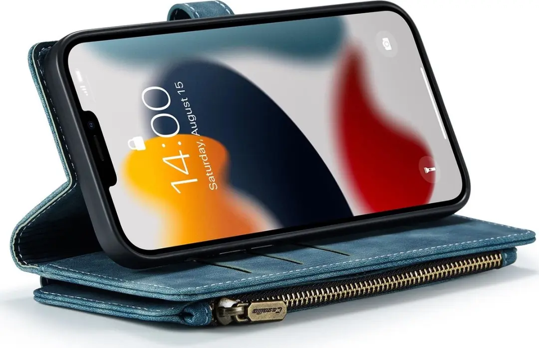 Caseme C30 Bookcase Portemonnee - iPhone 13 Pro Max - Blauw