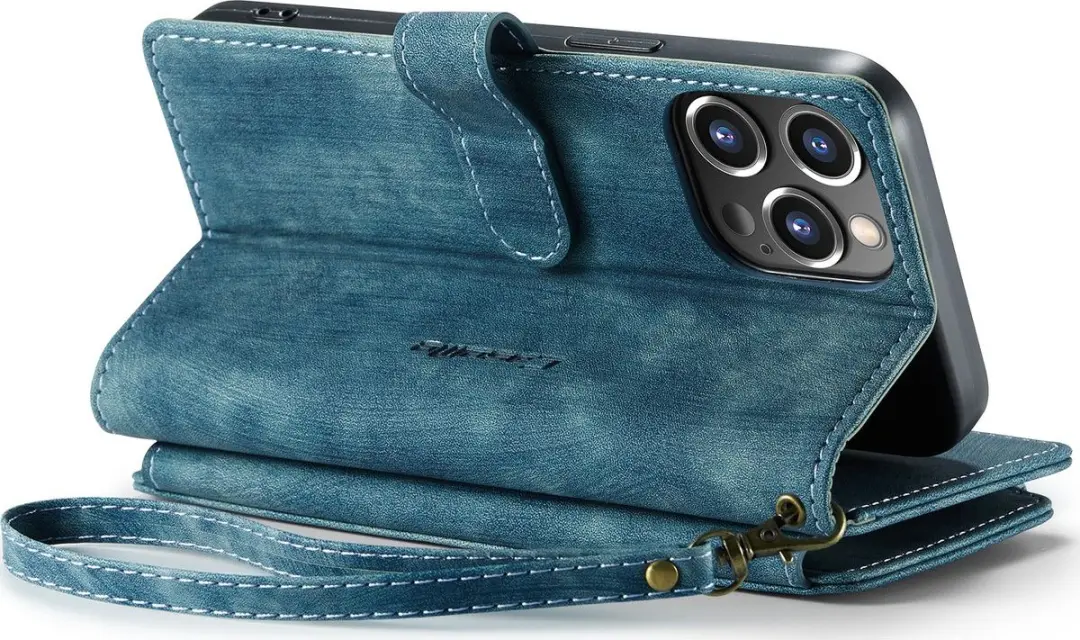 Caseme Apple iPhone 14 Pro Max Hoesje 11-8032528 - Kunstleder Bookcase - Blauw