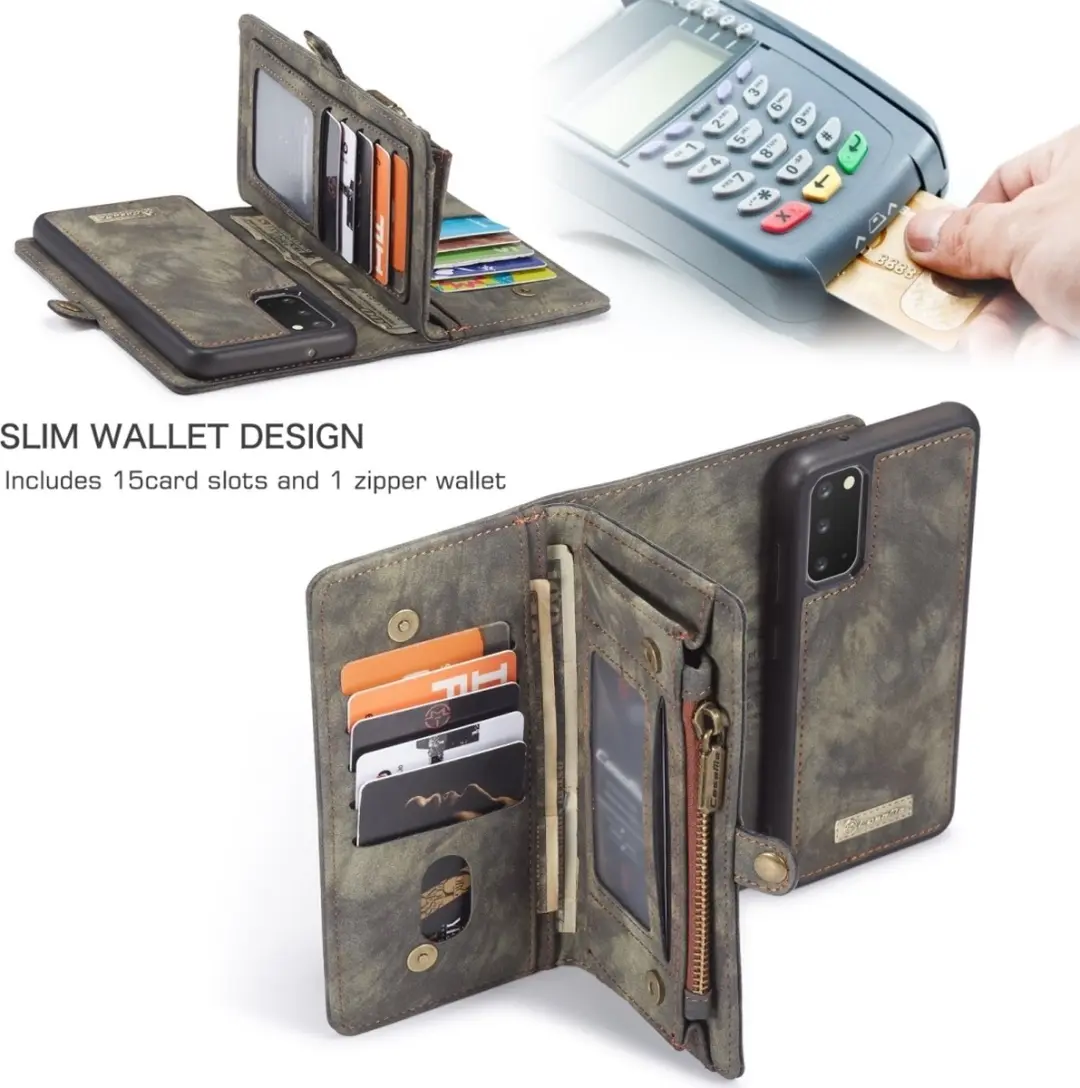 Caseme 008 Telefoonhoesje Samsung Galaxy S20 - 2in1 Bookcase - Zwart - afbeelding 6 van 6