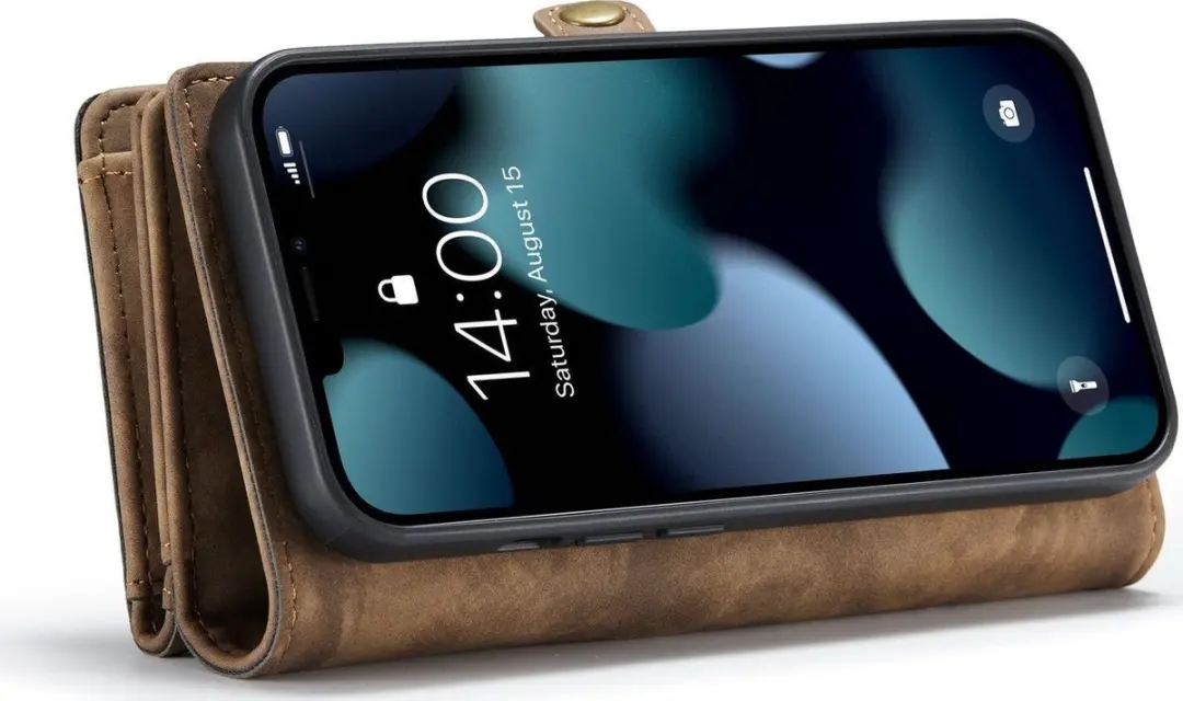 Caseme iPhone SE/5s/5 Billfold Lederen Hoes - 13 Kaartvakken - Bruin - afbeelding 6 van 6