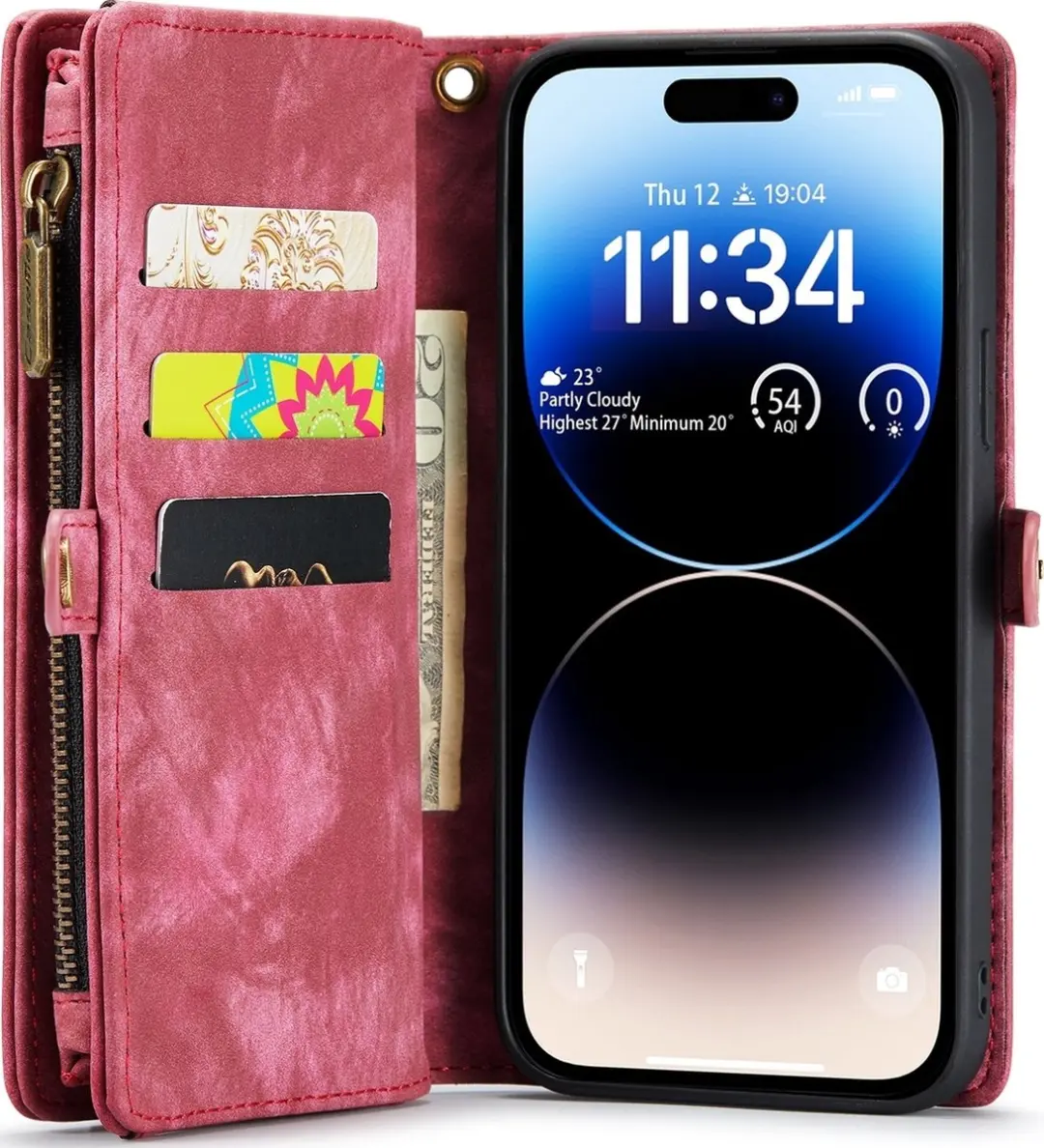 Caseme 008 Telefoonhoesje iPhone 15 Pro - Rood