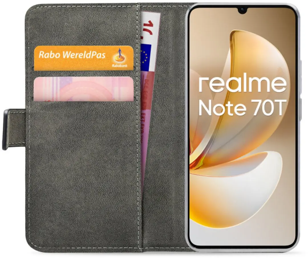 Mobilize Classic Gelly Wallet Bookcase Realme Note 70T - Pasjeshouder - Zwart