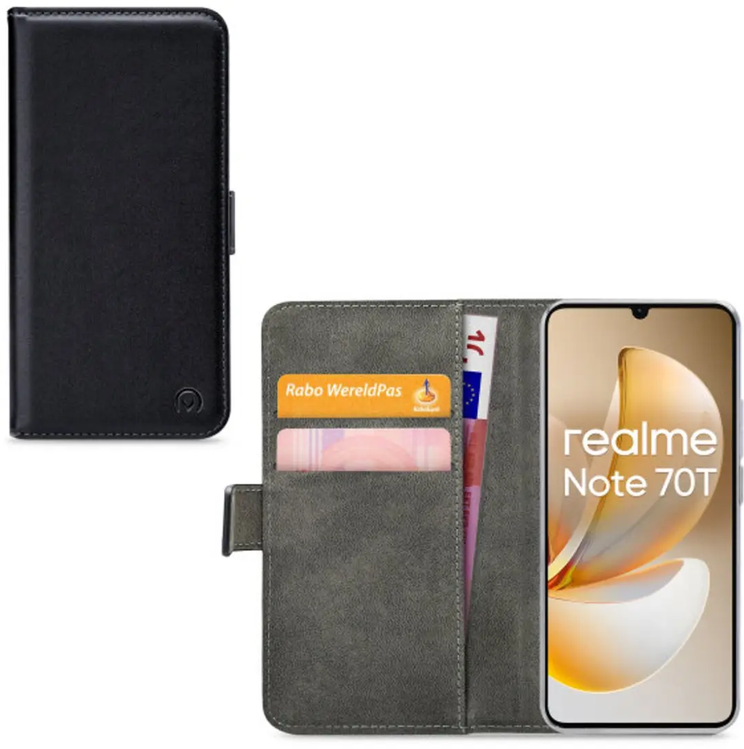 Mobilize Classic Gelly Wallet Bookcase Realme Note 70T - Pasjeshouder - Zwart