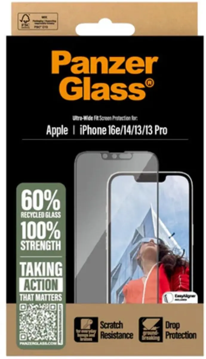 PanzerGlass Ultra-Wide Fit iPhone 13 Pro Schermbeschermer - Case Friendly