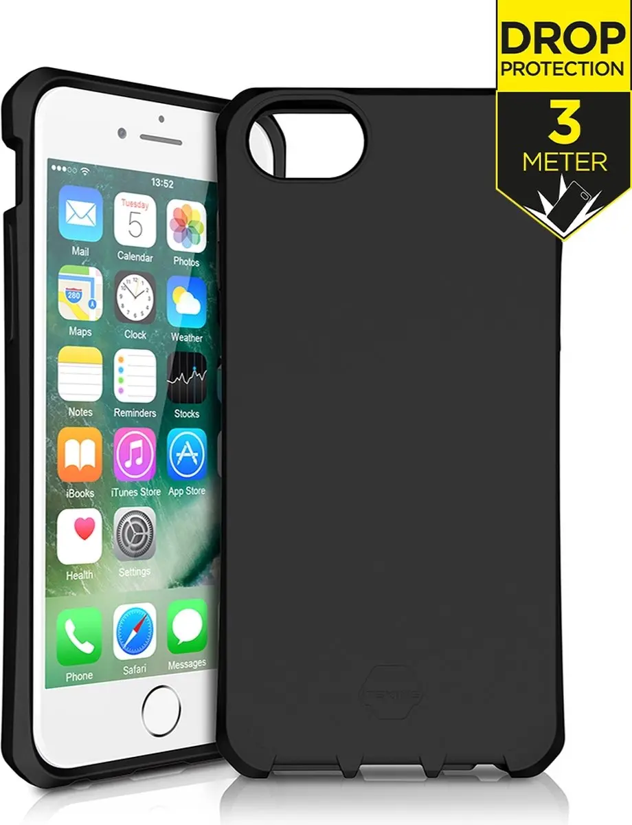 Itskins iPhone SE (2022) Hoesje APS2-SPEPR-PBLK - Zwart