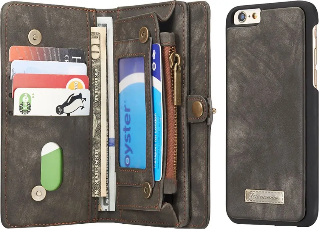Caseme Luxury Wallet Case 551123 - Zwart - 8 Pasjes