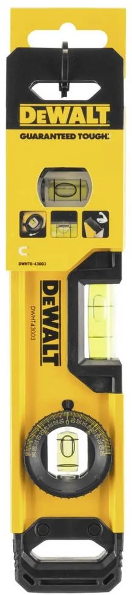 DeWalt DWHT0-43003 Box Torpedo Waterpas 25cm - 3 Libellen