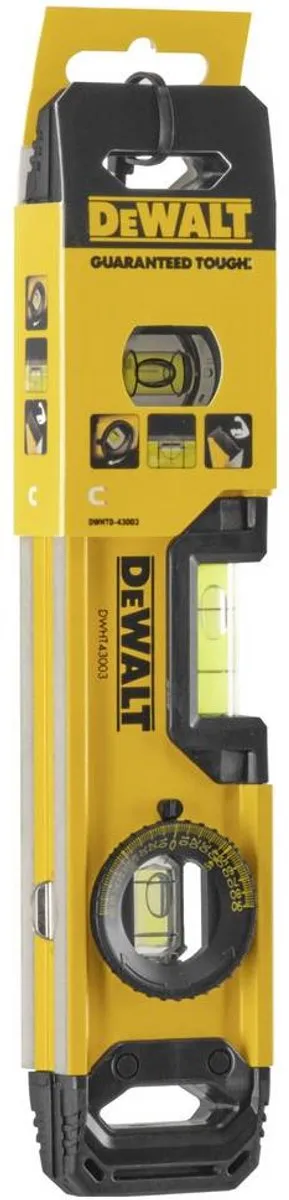 DeWalt DWHT0-43003 Box Torpedo Waterpas 25cm - 3 Libellen