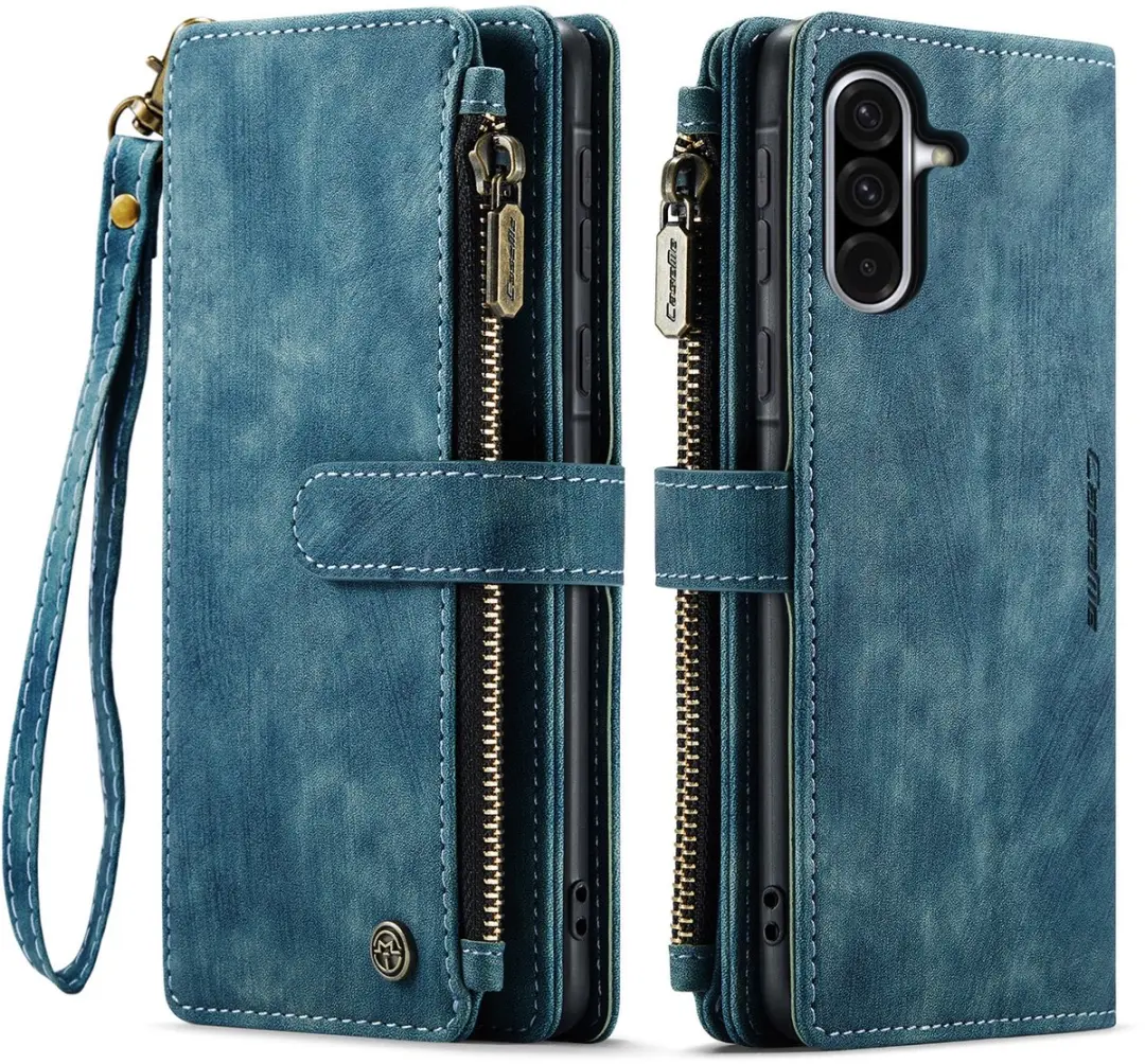 Caseme C30 Book Case Hoesje Samsung Galaxy A17 - Blauw - 10 Pasjes