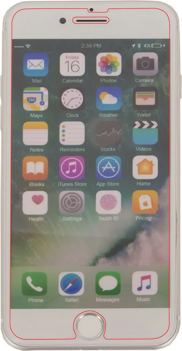 Mobilize iPhone 6s Glazen Screenprotector - Case Friendly