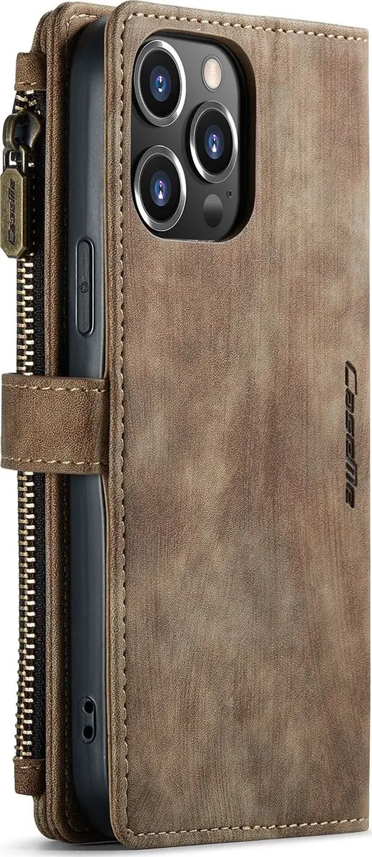 Caseme iPhone Billfold Lederen Hoes - 13 Kaartvakken - Bruin