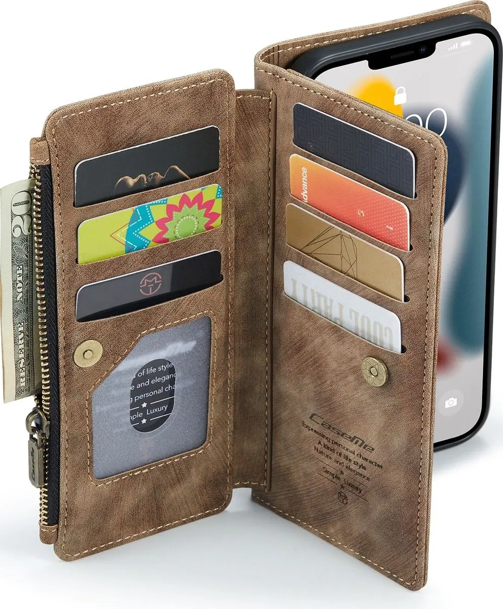 Caseme iPhone Billfold Lederen Hoes