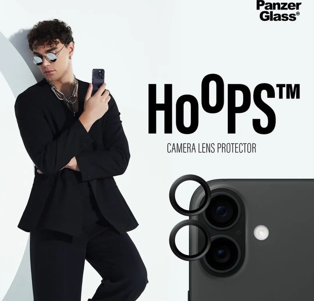 PanzerGlass Ceramic Hoops iPhone 16 Plus Camera Lens Protector - Case Friendly