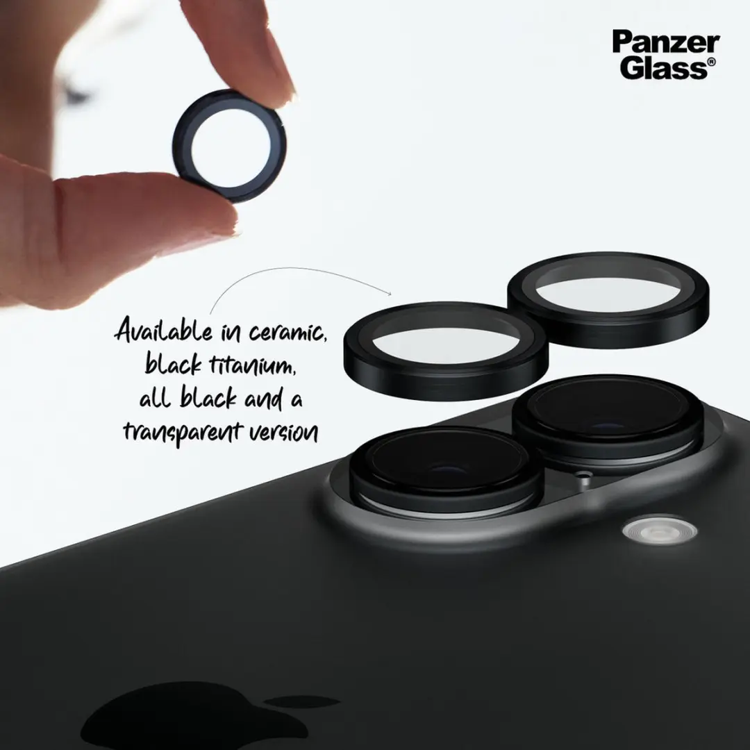 PanzerGlass Ceramic Hoops iPhone 16 Plus Camera Lens Protector - Case Friendly - afbeelding 6 van 6