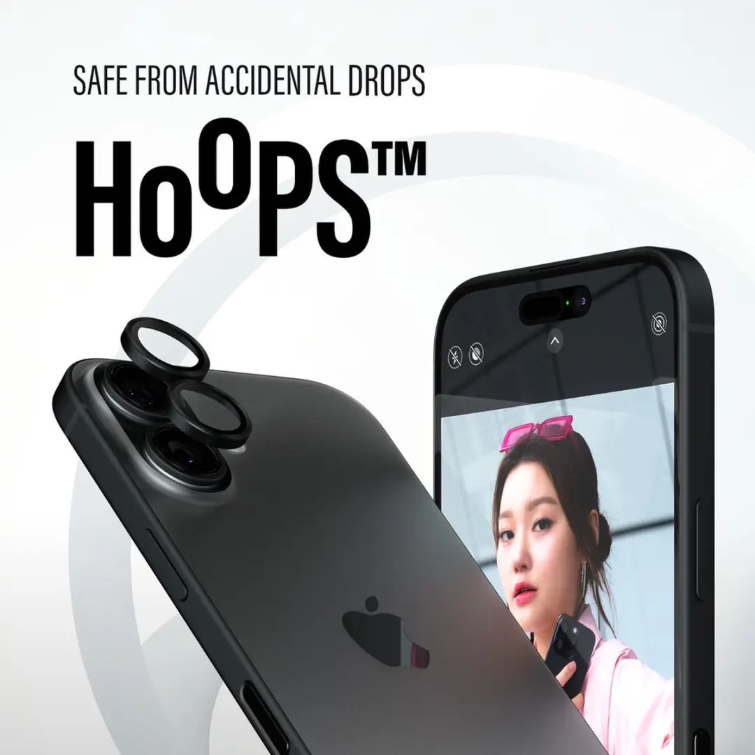 PanzerGlass Ceramic Hoops iPhone 16 Plus Camera Lens Protector - Case Friendly