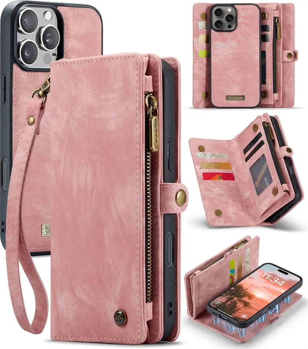 Caseme 008 Telefoonhoesje iPhone 16 Pro - Roze