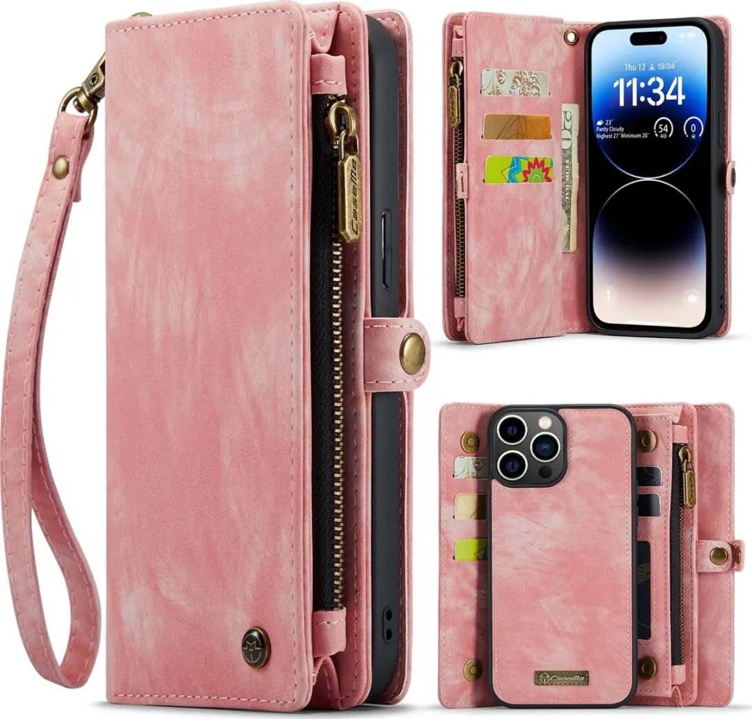 Caseme 008 Telefoonhoesje iPhone 15 Pro Max - Roze