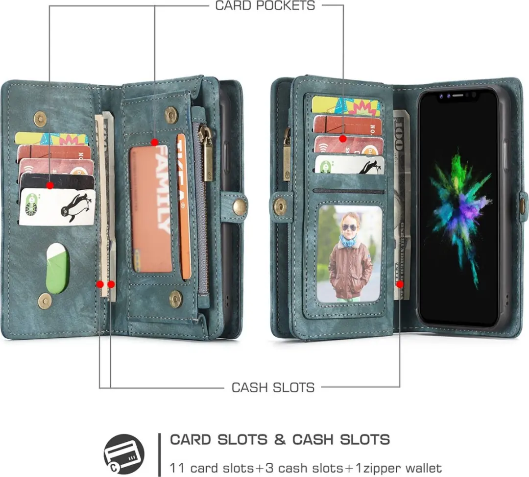 Caseme 008 Telefoonhoesje iPhone X - Blauw