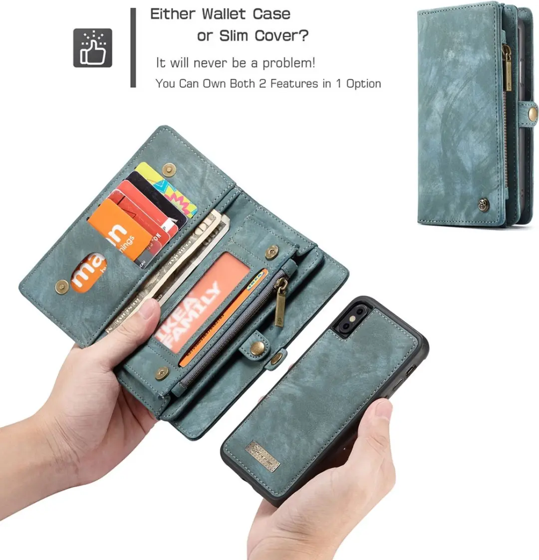 Caseme 008 Telefoonhoesje iPhone X - Blauw - afbeelding 6 van 6