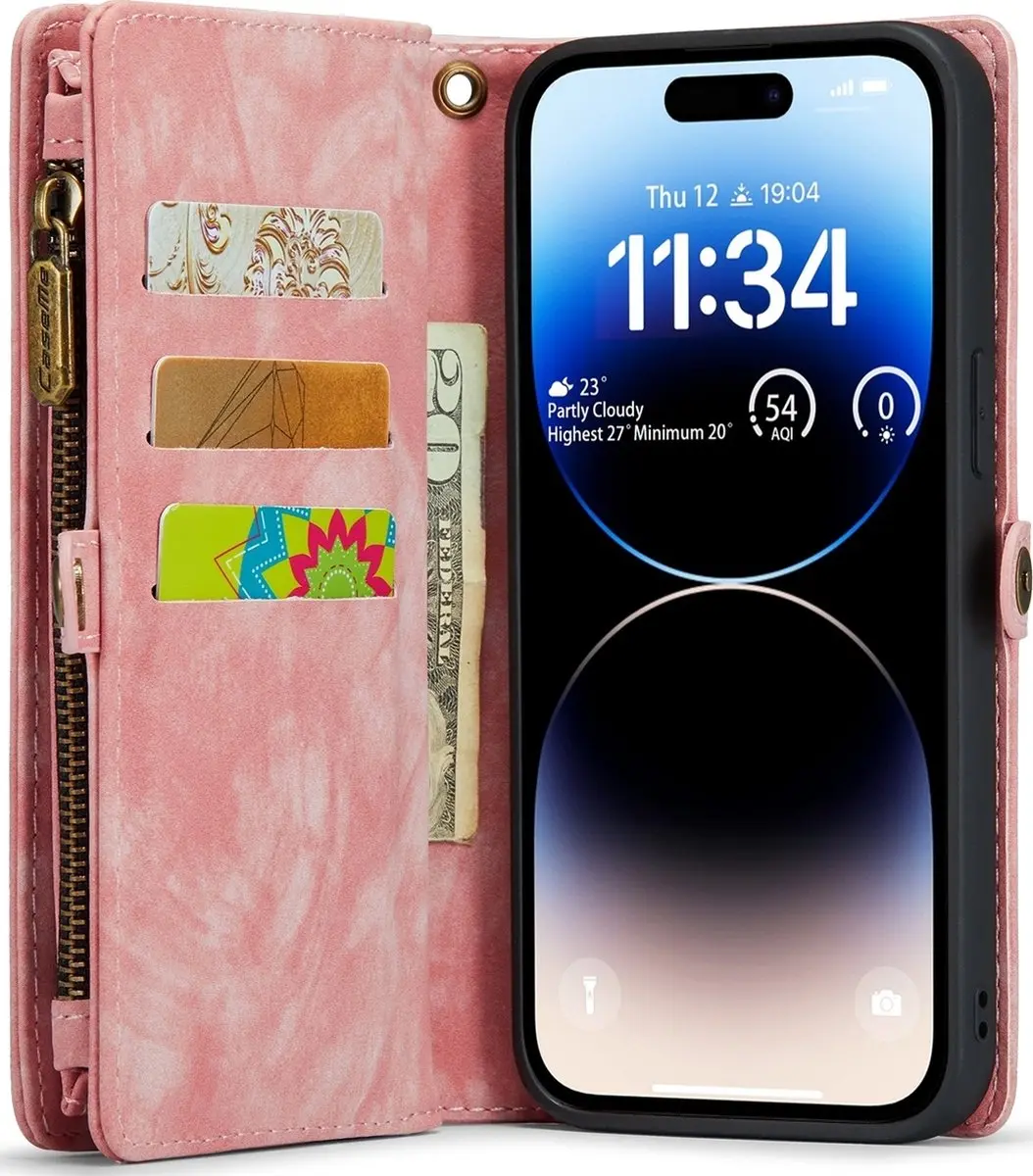 Caseme 008 Telefoonhoesje iPhone 15 Pro - Roze