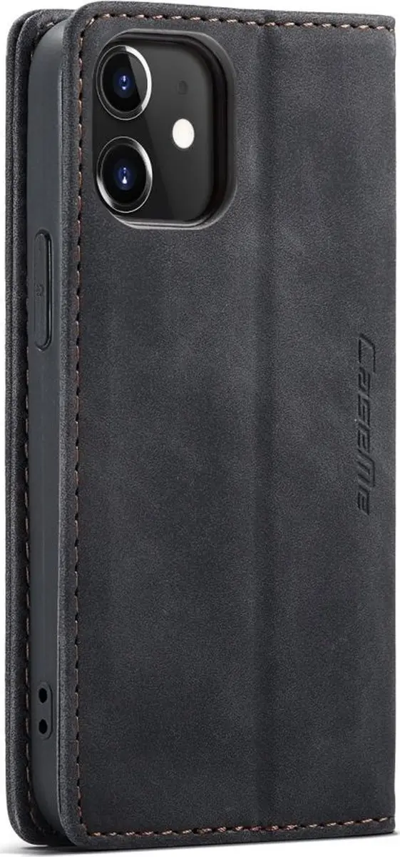 Caseme 013 Bookcase Portemonnee - iPhone 12 Mini - 2 Pasjes - Zwart