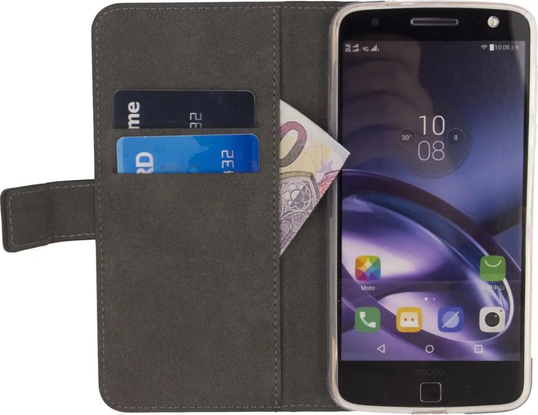 Mobilize Classic Gelly Wallet Book Motorola Moto Z2 Force - 4 Pasjes - Zwart
