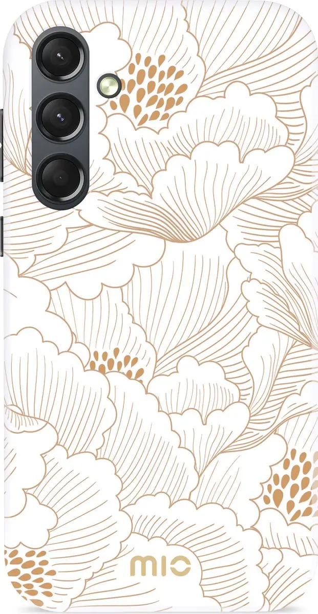 Mio MagSafe Samsung Galaxy S24 Plus Hoesje MIOWRS24P5G - Wit Goud Print