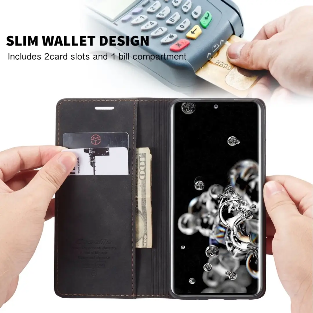 Caseme 013 Bookcase Portemonneehoesje Samsung Galaxy S20 Plus - 2 Pasjes - Zwart