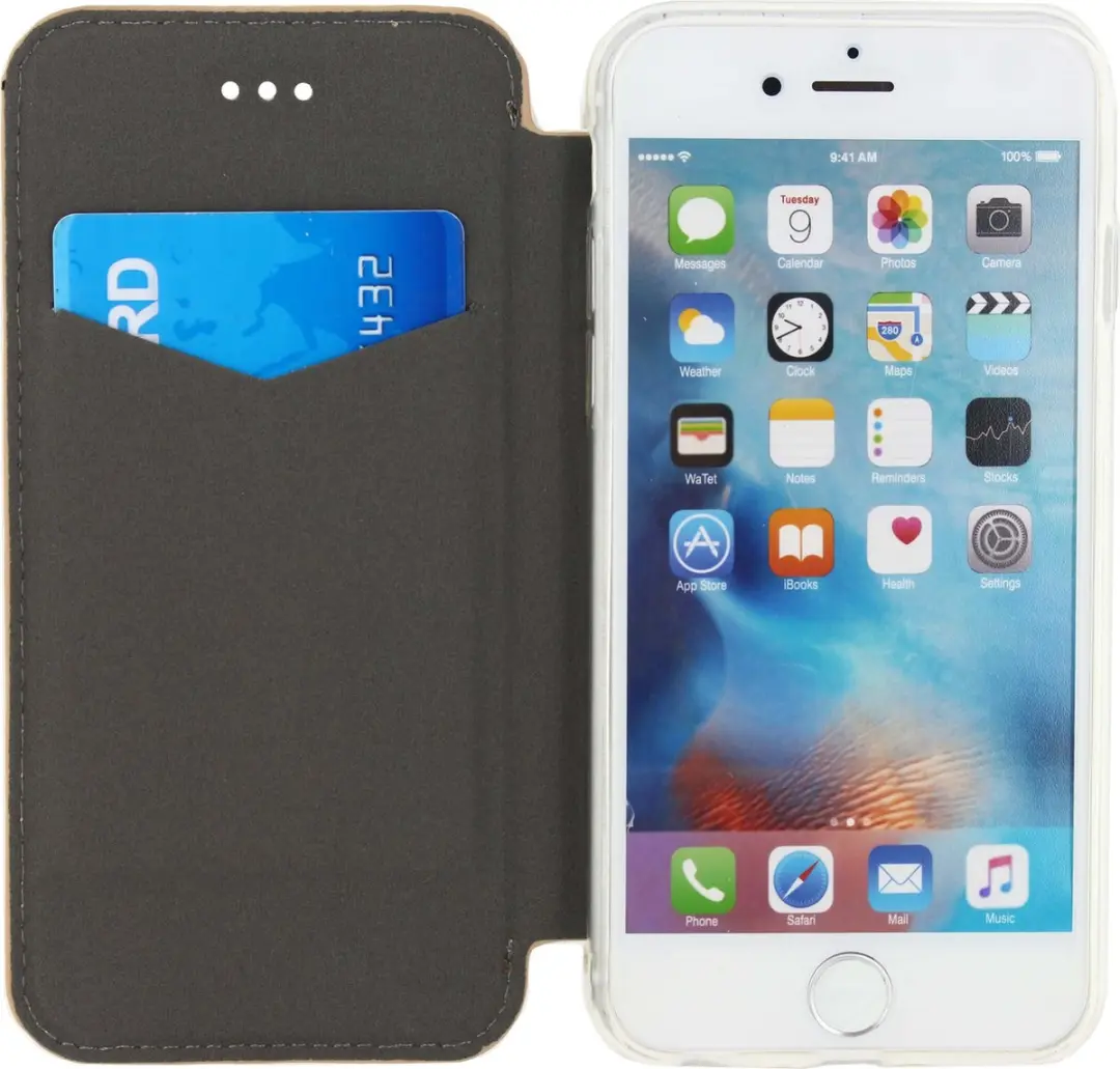 Mobilize Slim Gelly Bookcase iPhone 6/6s - Bruin