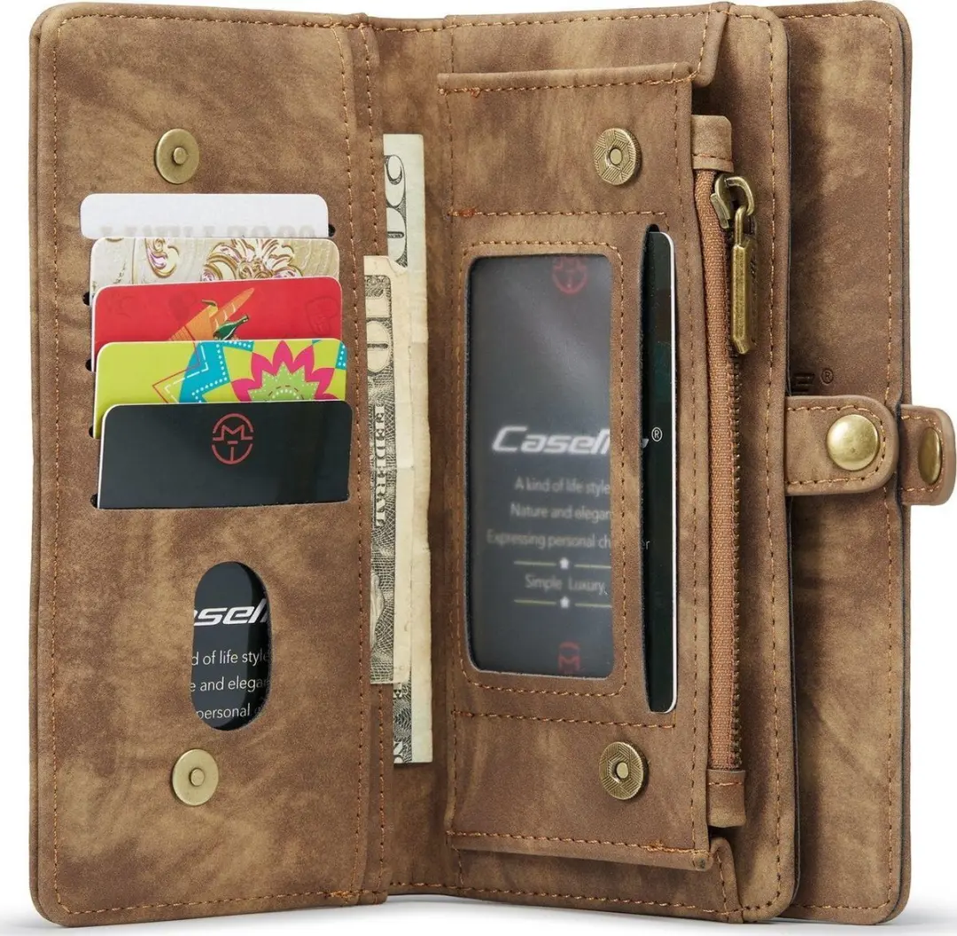 Caseme Luxe Wallet 2in1 Bookcase iPhone 13 Pro 614533 - Bruin