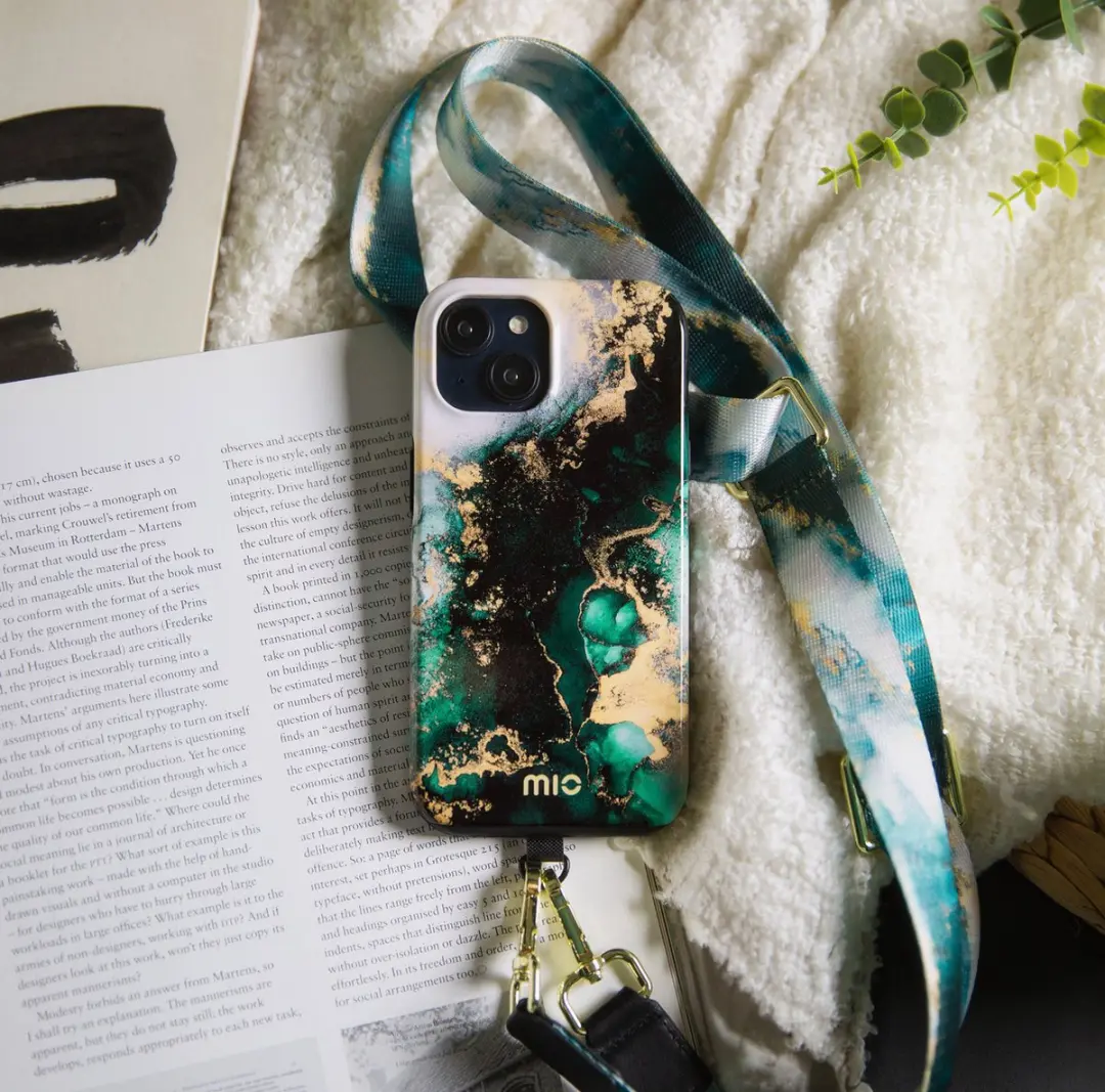 Mio MagSafe iPhone 15 Plus Hoesje - Groen Marble