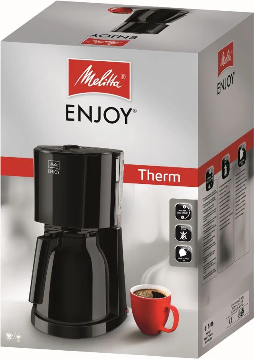 Melitta Enjoy Therm 1017-06 Koffiezetapparaat - 8 Kopjes - 1L - Zwart