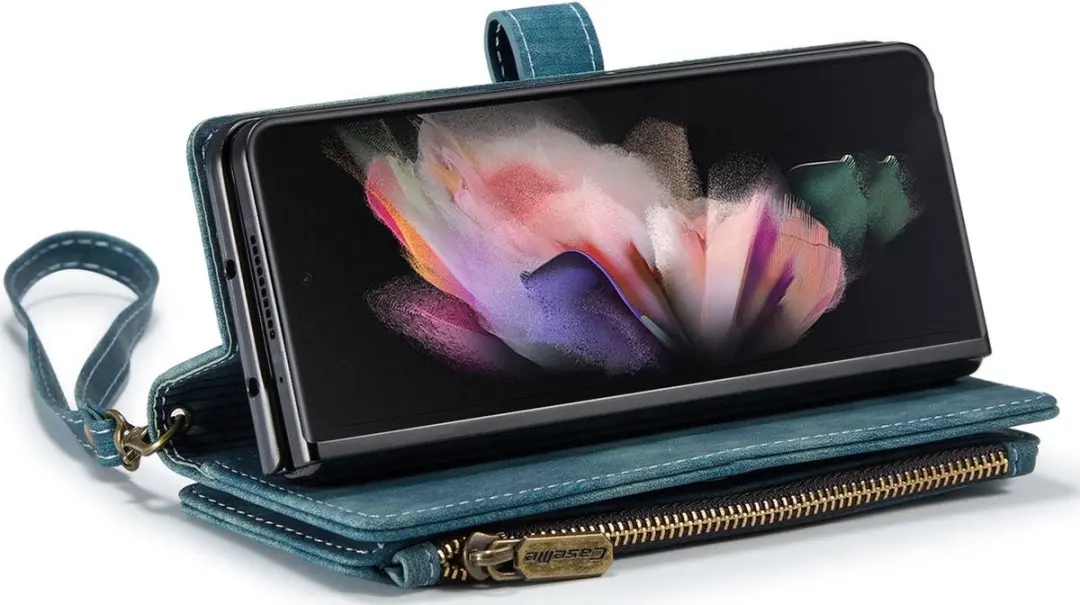 Caseme C30 Bookcase Portemonnee - Samsung Galaxy Z Fold 4 - Blauw