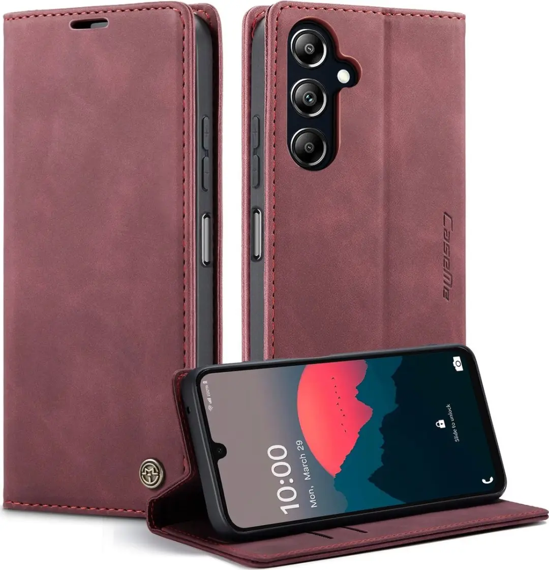 Caseme 013 Bookcase Portemonneehoesje Samsung Galaxy A16 - Rood