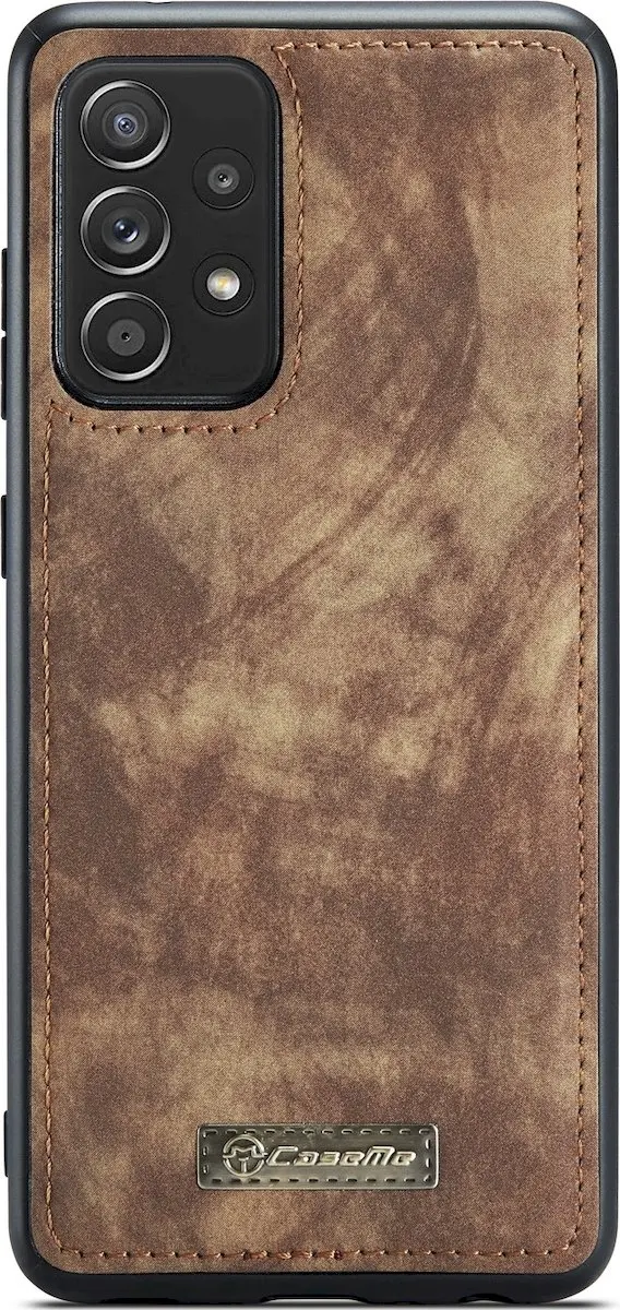 Caseme 008 Telefoonhoesje Samsung Galaxy A52 - 2in1 Bookcase - 8 Pasjes - Bruin