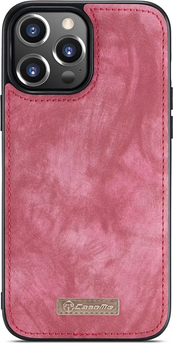 Caseme Luxe Wallet 2in1 Bookcase iPhone 13 Pro 614532 - Rood
