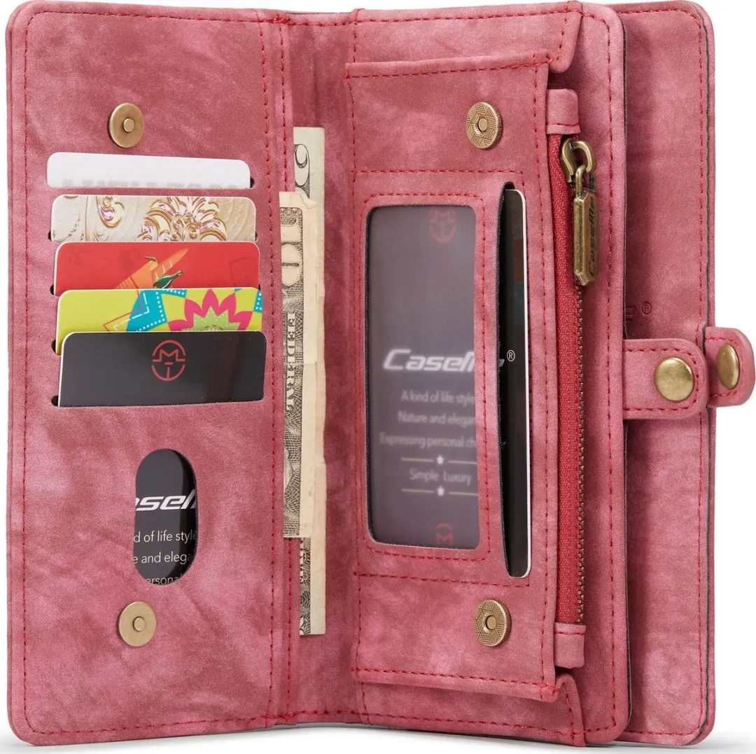 Caseme Luxe Wallet 2in1 Bookcase iPhone 13 Pro 614532 - Rood
