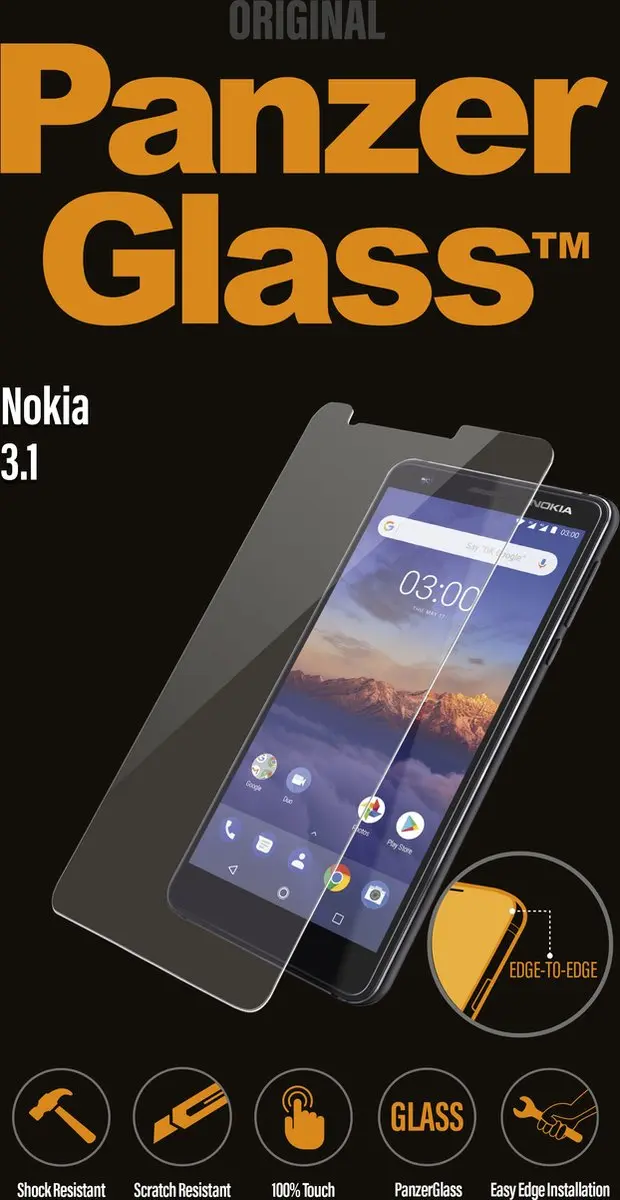 PanzerGlass Nokia 3.1 Edge to Edge Schermbeschermer