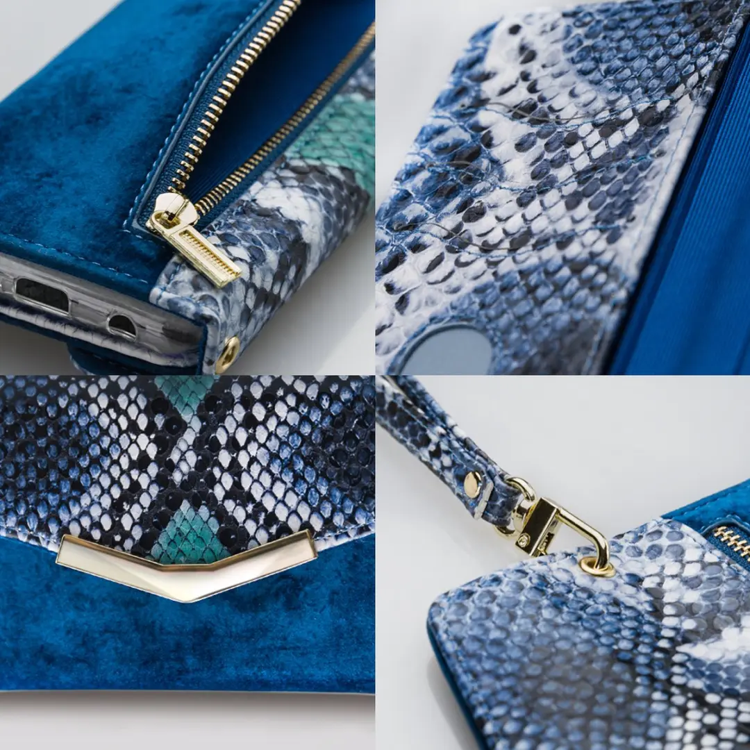 Mobilize Gelly Velvet iPhone 8 Plus Hoesje - Royal Blue Snake - afbeelding 6 van 6